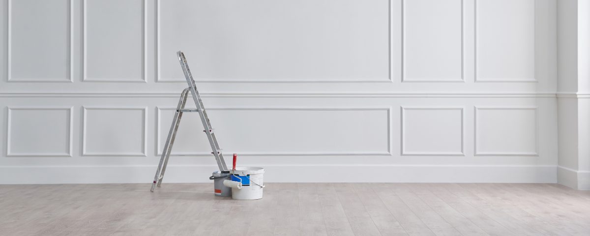 White classic wall stairs paint and brush interior whitewash - Dow Brothers Painting LTD